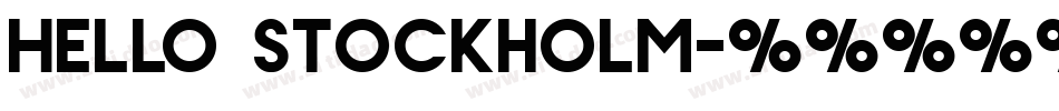 Hello Stockholm字体转换